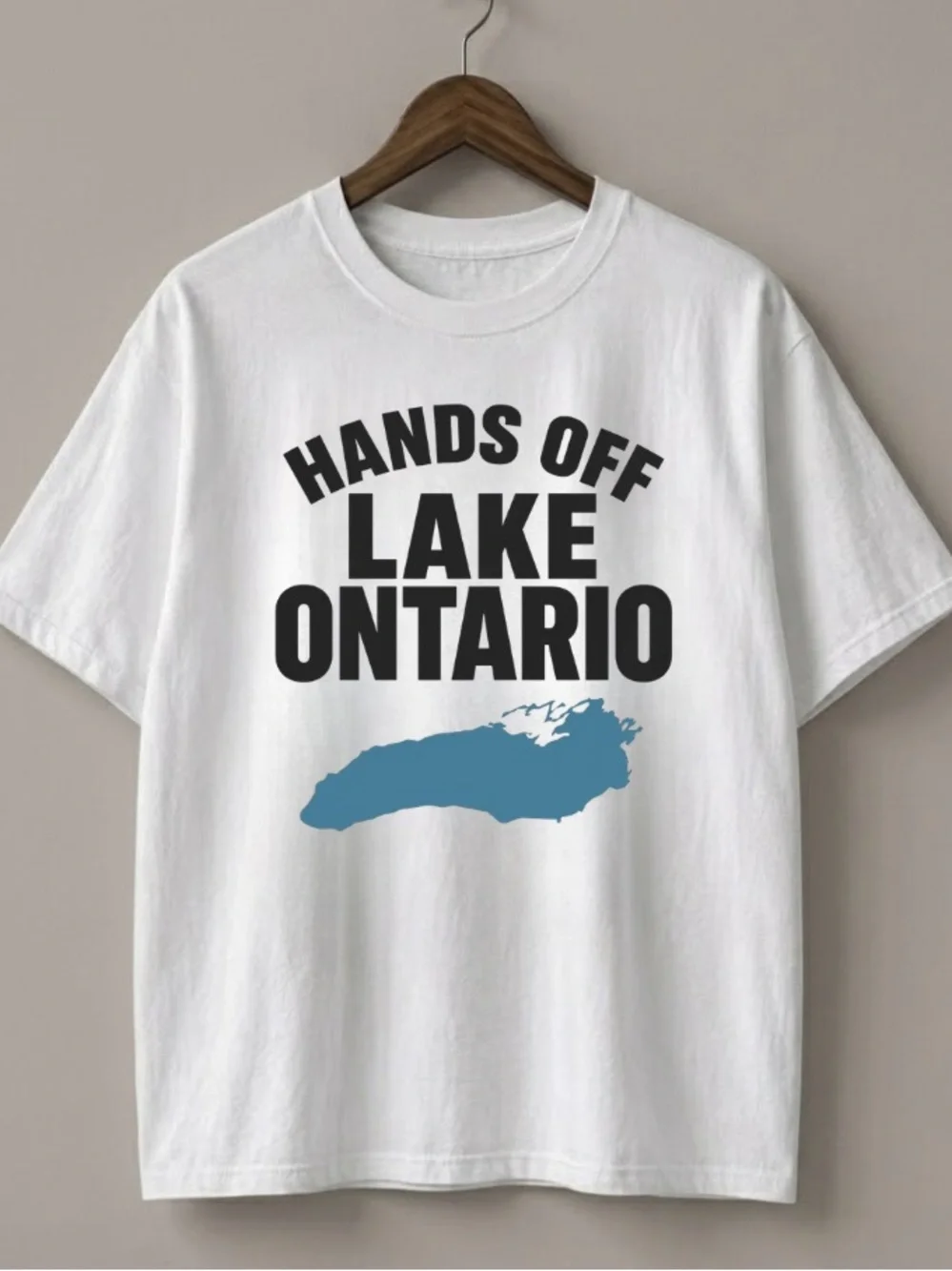 Hands Off Lake Ontario Graphic T-Shirt Protect Lake Of America Political Tee